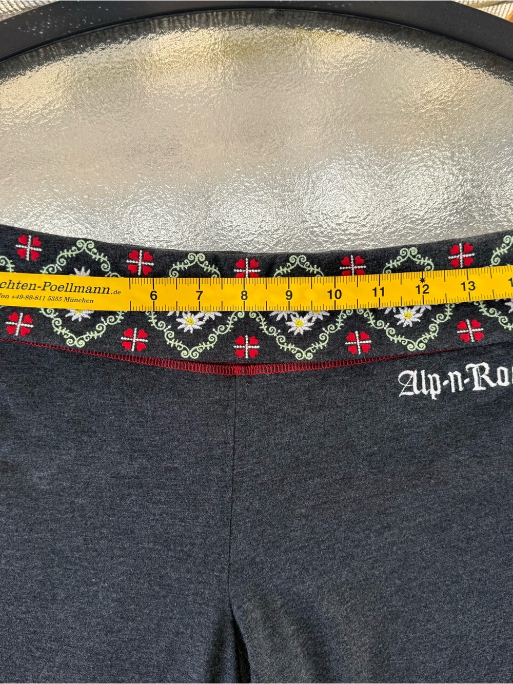 Dark grey Alp N Rock Yoga Pants with Embroidered Waistband - Picture 3 of 12
